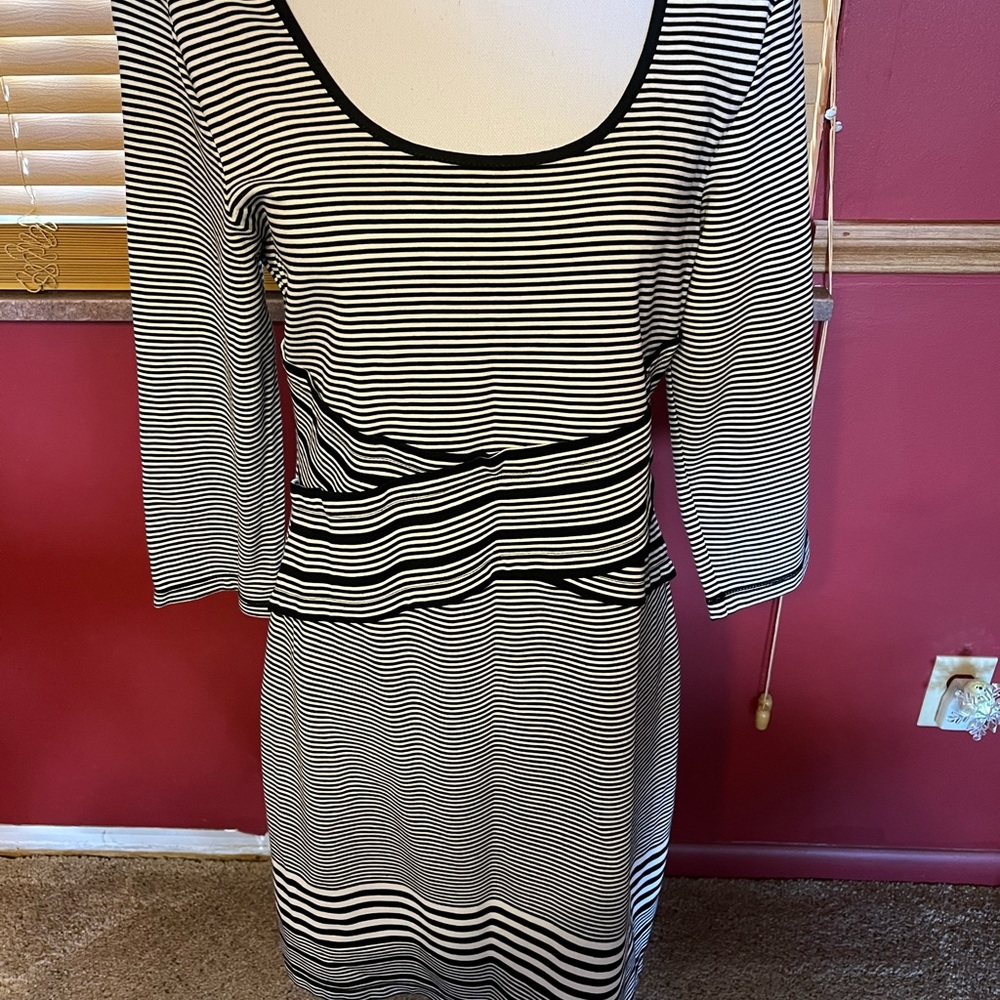 Striped Black and White Dress